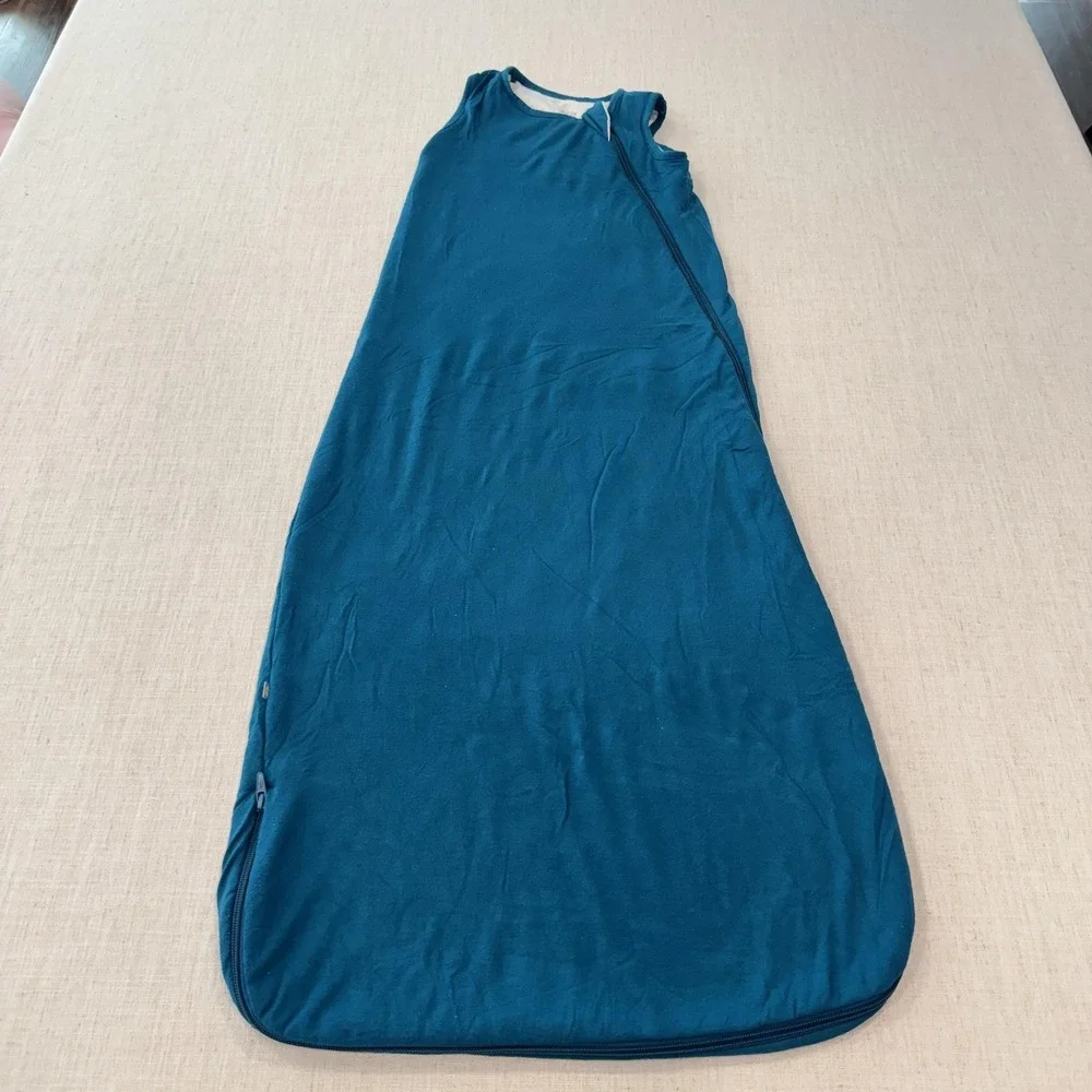 Kyte Baby Sleep Sack Gown Unisex Large Blue Teal Bamboo 1.0 Tog Zipper Wearable